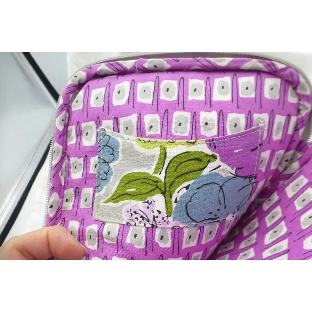 VERA BRADLEY Tablet Case Quilted Floral Green Gray Purple Padded Cover10x7 C5